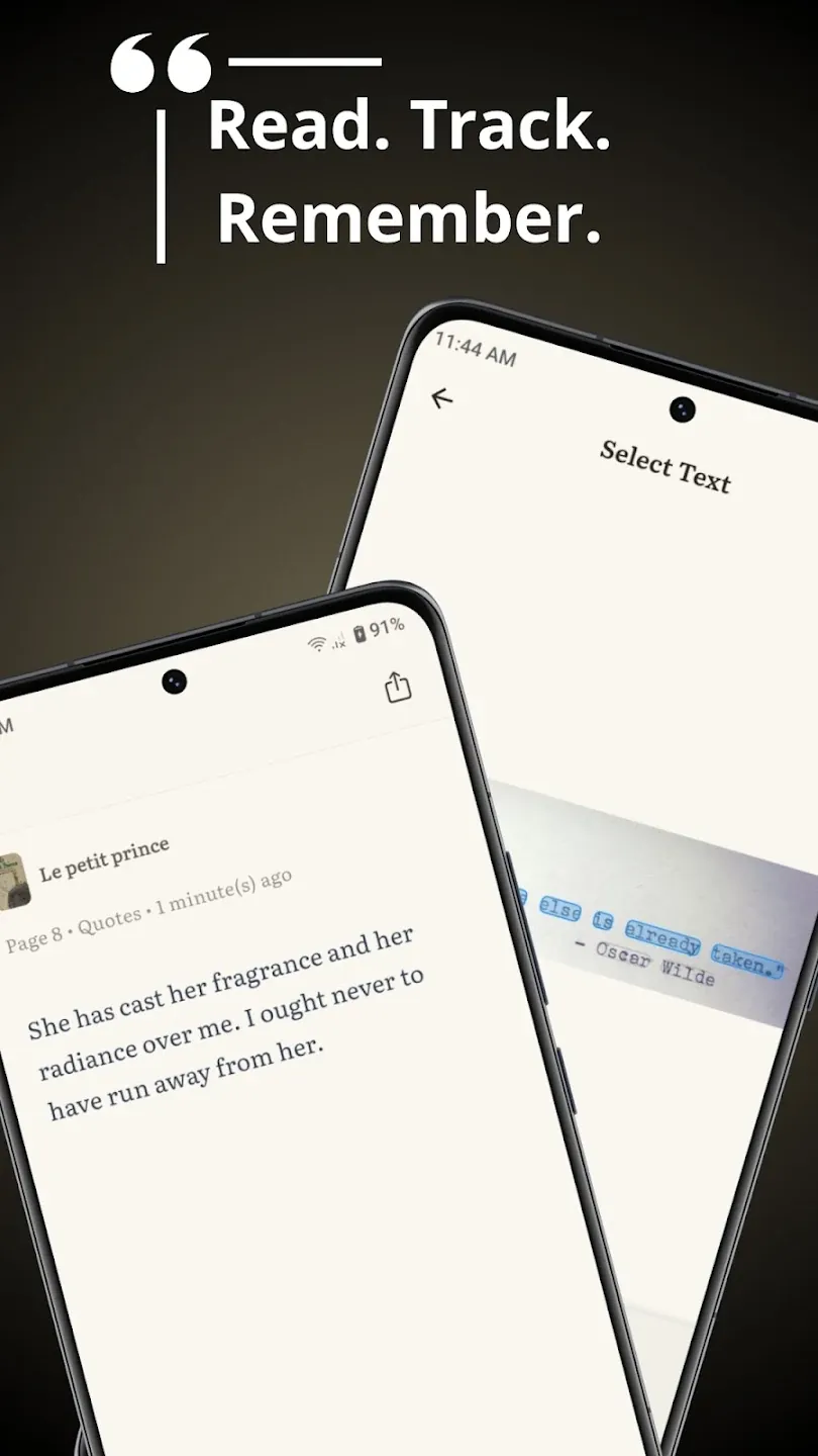 Booktou notes and quote scanning